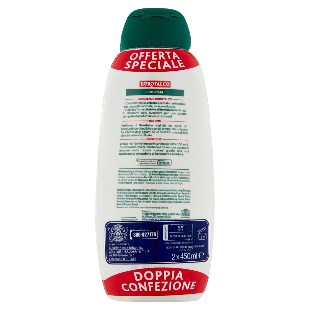 Borotalco Original Profumo di Borotalco Bagnodoccia 2 x 450 ml